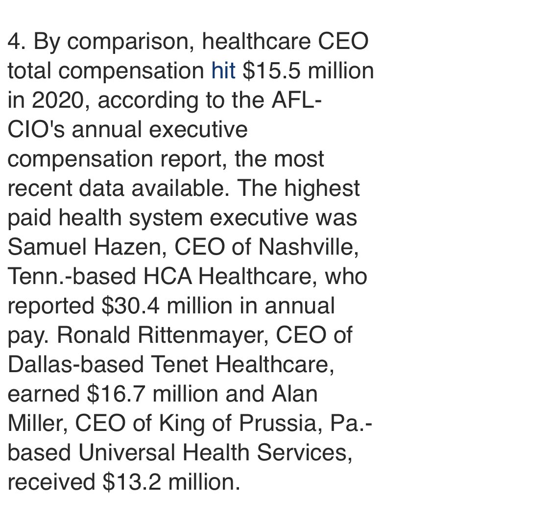 Physicians are still held accountable for outcomes and experiences, but the money flows to CEOs.  #truth #moralinjury #healthcare #Corporate
