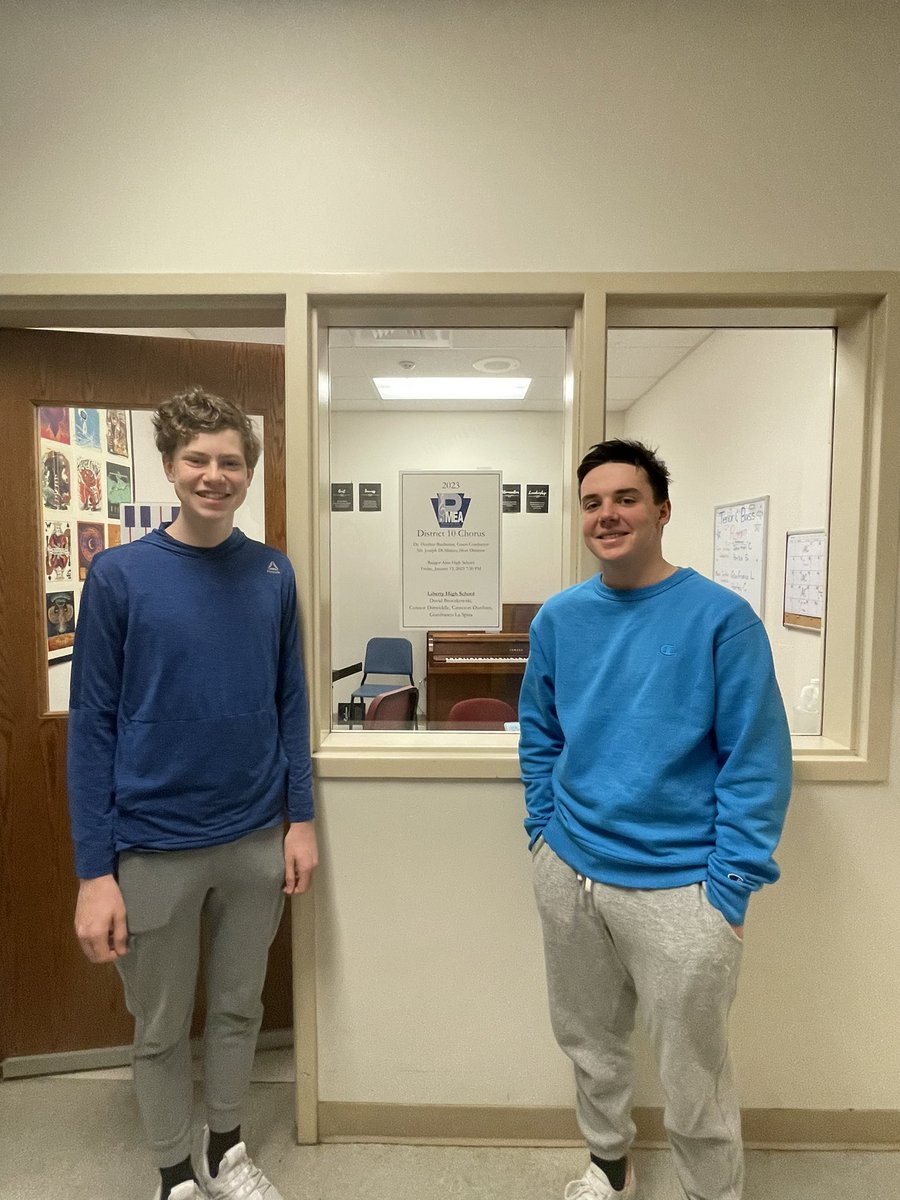 Wishing best of luck to Connor and David as they make their way to regional choir today! 🎶#libertyforever #BASDproud