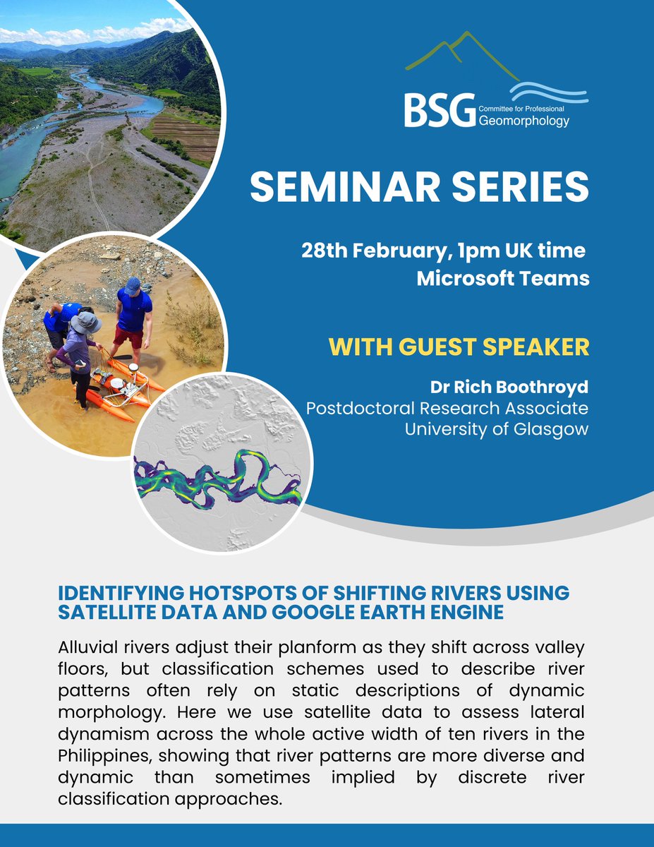 Just a reminder for the February seminar from Dr Rich Boothroyd on 28th February at 1pm! DM for the teams link. 

We're aware some of the BSG emails are going to spam folders, which we are trying to fix.
