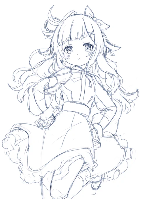 杏戸ゆげちゃんラフ 