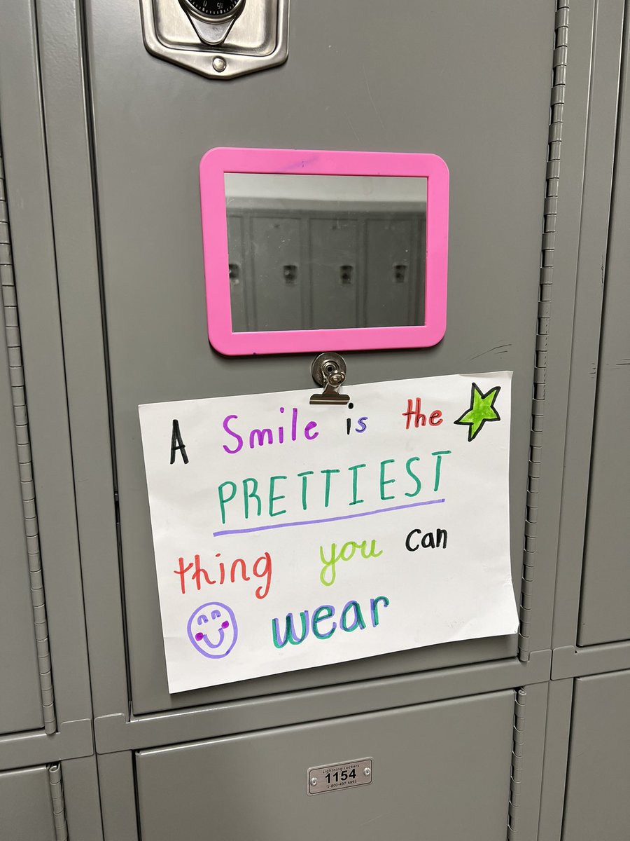 How sweet is this? This was on a locker in our hallway!! #findyourgreatness