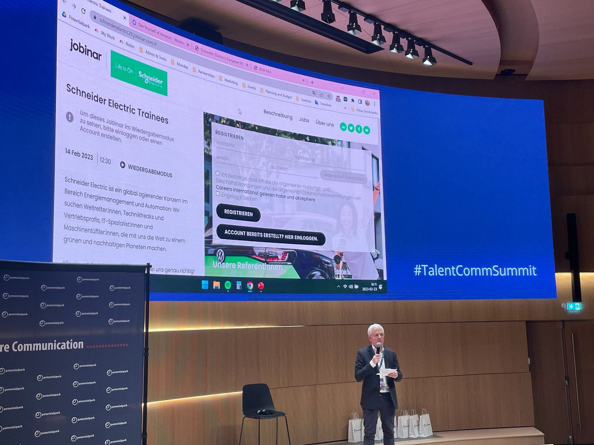 lasuperagence's tweet image. Au tour de Stéphane Wajskop, Directeur général chez @Careers_Intl, de présenter &quot;Jobinar ou comment activer les candidats les plus demandés sur le marché?&quot; 🎤 #PotentialparkSummit2023 #TalentCommSummit