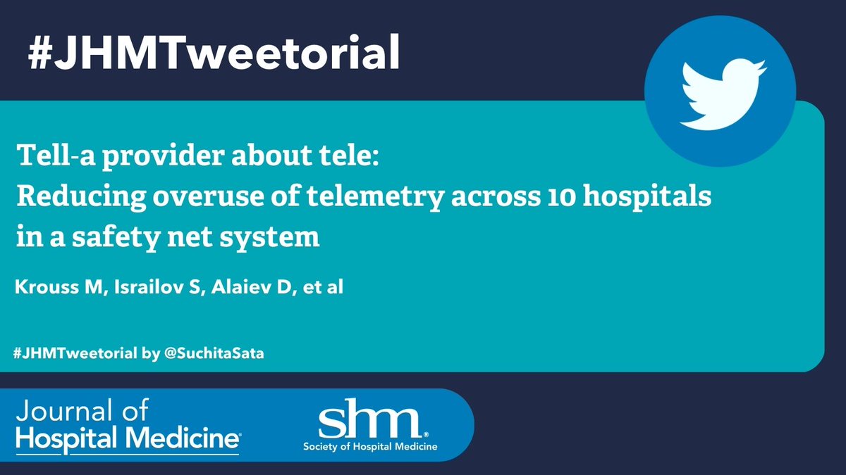 🚨🚨

⁉️ Did you just hit “silence” on that telemetry alarm again?

How does a multisite health system ⬇️unnecessary telemetry monitoring?

Follow this #JHMTweetorial by <a href="/SuchitaSata/">Suchita Shah Sata, MD</a>

Read more: 
…mpublications.onlinelibrary.wiley.com/doi/epdf/10.10…