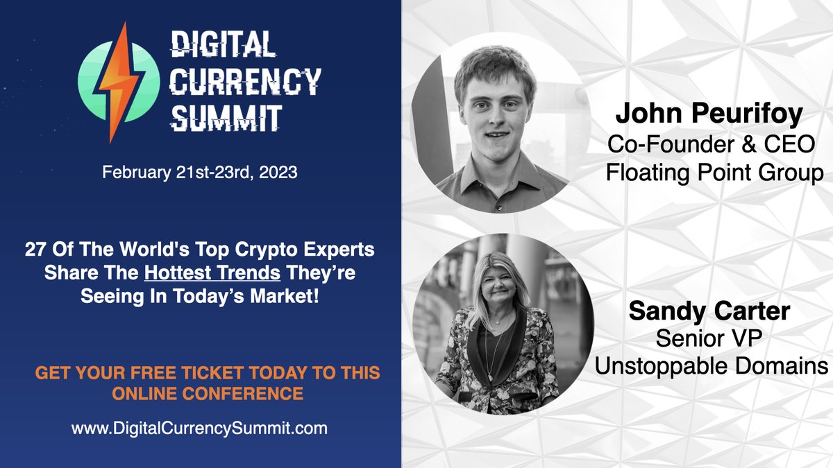 Floating Point Group (@fpgcrypto) on Twitter photo Join us later today for FPG cofounder and CEO <a href="/john_peurifoy/">John Peurifoy</a>'s conversation on the institutional landscape following FTX and the changes it has caused!
Register below for the Digital Currency Summit:
digitalcurrencysummit.com/registration43… Join us later today for FPG cofounder and CEO <a href="/john_peurifoy/">John Peurifoy</a>'s conversation on the institutional landscape following FTX and the changes it has caused!
Register below for the Digital Currency Summit:
digitalcurrencysummit.com/registration43…