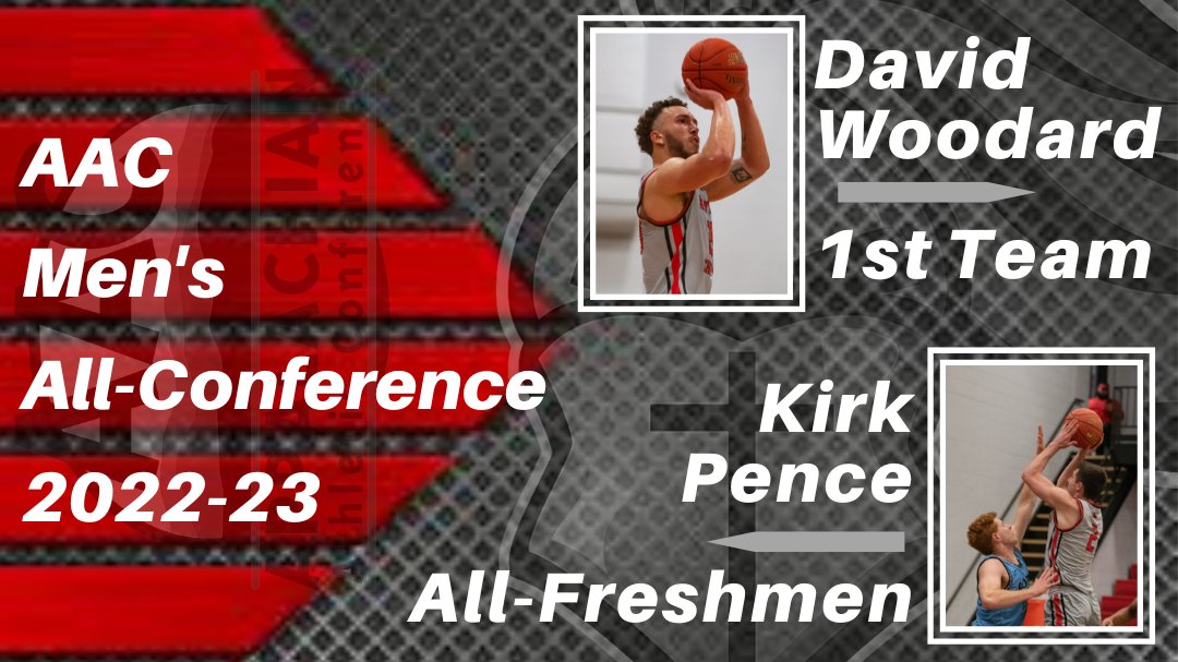 GoKnightsATH's tweet image. @GoKnightsMBB David Woodard (1st Team) and Kirk Pence (All-Freshmen Team) were honored by the @AACsports men&apos;s basketball coaches.

kcu.prestosports.com/general/2022-2…