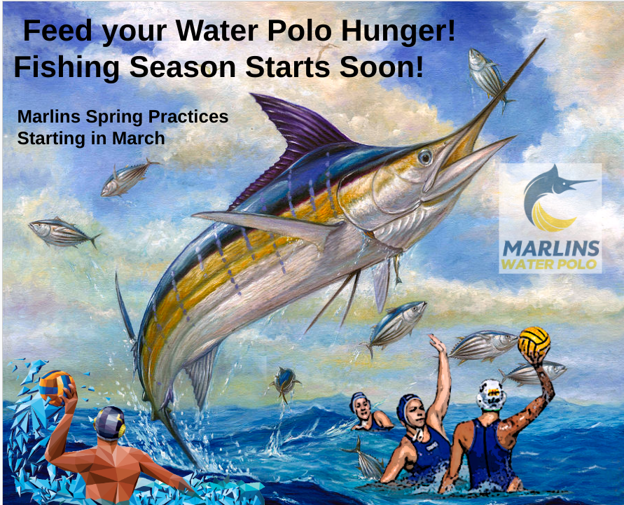 We are getting close to opening up the Spring Season of Marlin's Water polo. Practices will begin again in March. Stay tuned for more information.