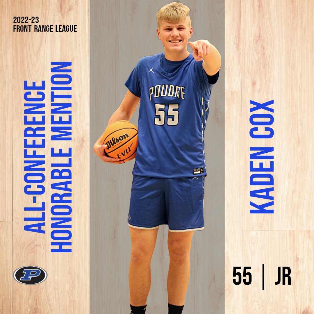 Congratulations to junior Kaden Cox for being recognized as All-Conference Honorable Mention!!
