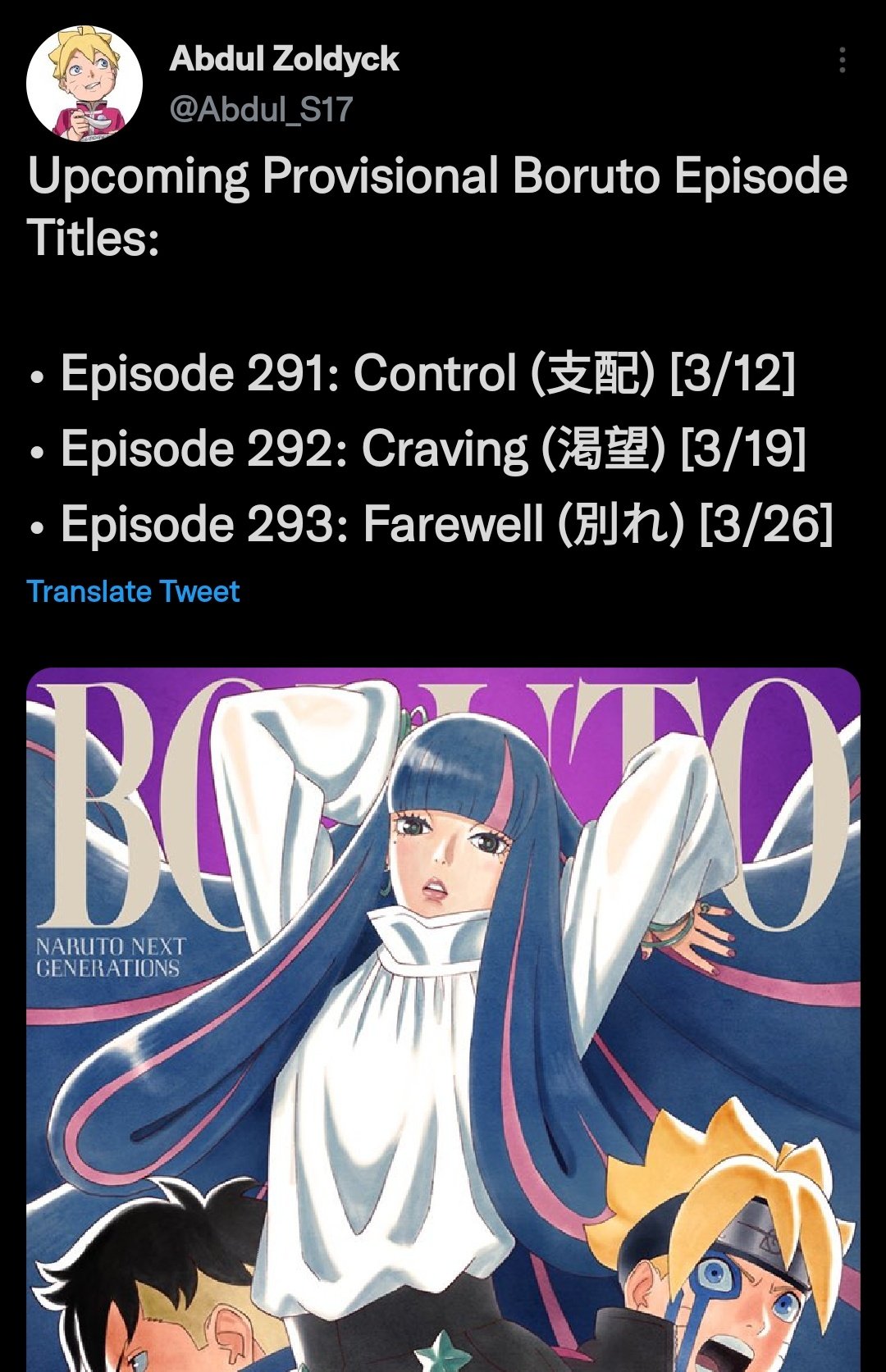 New Preview Screenshot for Boruto Episode 293 - Farewell The