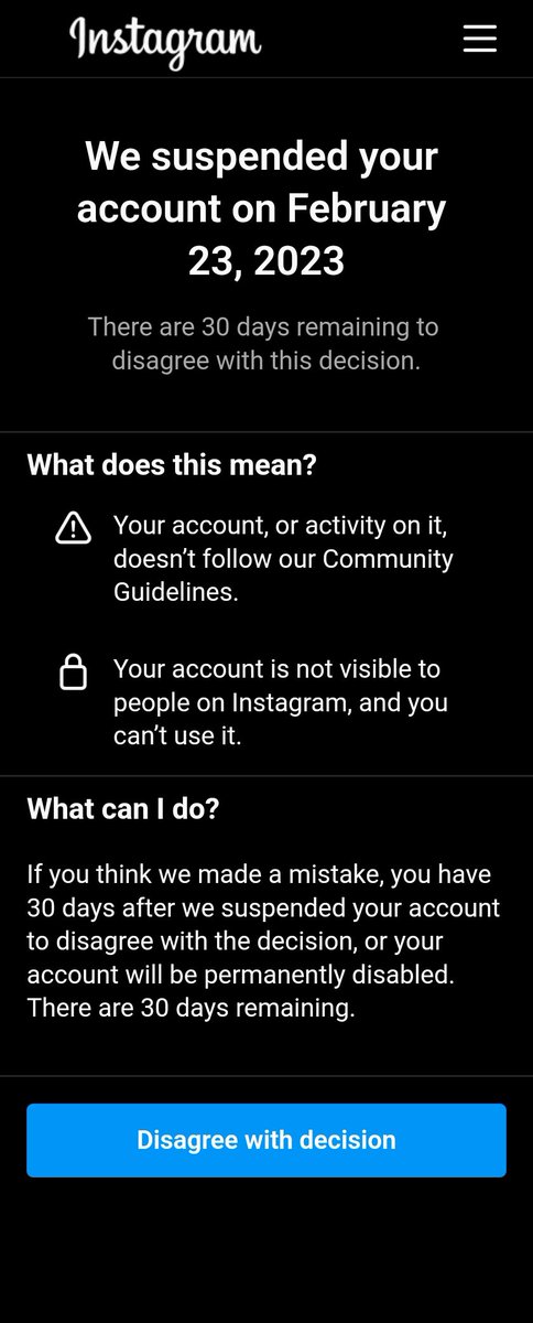 My main Instagram account 9mmsmg with 105k followers got suspended. No reason given, just woke up to it. No strikes on the account. The appeal process was 'submit an appeal' button which I did. Instagram is a horrible app 😂
#bigtechcensorship