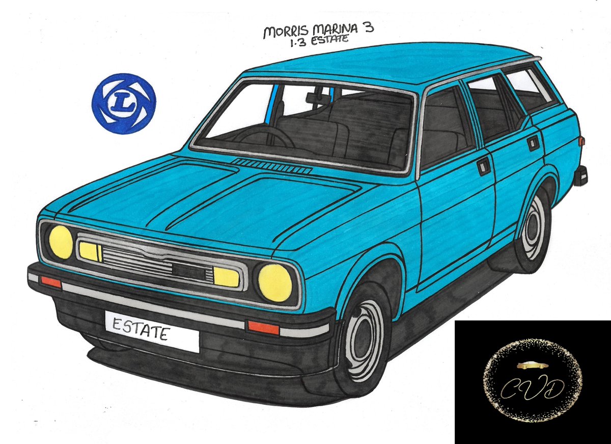 Hi all, the first of todays drawings in my new drawing series British Leyland 1968-1984 is the Marina 3 estate. #britishleyland #morrismarina #morrismarinaestate #morrismarinaestate13 #morrismarina3 #morriscars #britishleylandcars