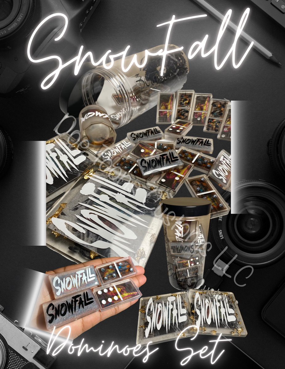 DoeToons's tweet photo. 🎞️📺📽️Custom SnowFall Dominoes Set🎞️📺📽️#customdesigner #resinartist #resin #snowfall #snowfallfx #dominoesset 🎞️📺Are Yall Ready🔥 Super Dope Show Im Forever A Fan!❤️‍🔥 @deraydavis @aminjoseph @isaiahkjohn @luvangelalewis @damsonidris @snowfallfx RIP🙏🏽🕊️ @johnsingleton 🤍 https://t.co/jqfYOaRes2