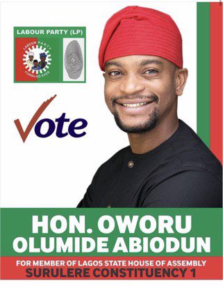 OSAS4l's tweet photo. It’s time to retire Desmond Elliot. Vote Hon Oworu Olumide Abiodun for House of assembly Surulere Constituency 1. https://t.co/pYOO2c1BIv