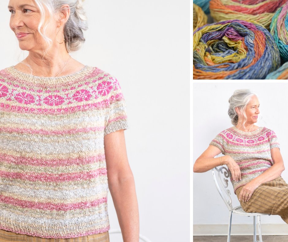 swakknit's tweet photo. Vivo! A bright and cheerful yarn that features a delightful color flow. Tropical colors in a cottony soft fiber make it perfect for summer tops and accessories.
https://t.co/MVcyWj2S50
#swakknit #chooseguthrie #30yearsofswak #makersgonnamake #berroco #berrocoyarn #springknits https://t.co/RcZyBAwEbj
