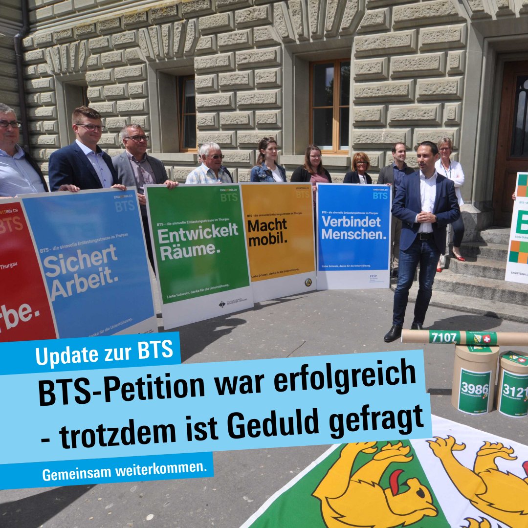 #BREntscheid Die Bodensee-Thurtal-Strasse wurde dank unserer Petition wieder in das Entwicklungsprogramm des Bundes aufgenommen💪 Die Abklärungen alternativer Lösungsmodelle gilt es nun schnell abzuschliessen und umzusetzen🔜