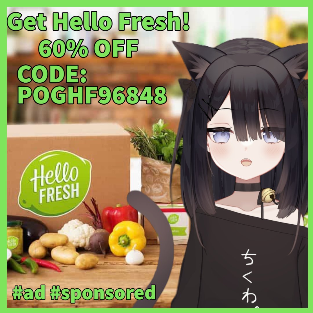 xxHexie's tweet photo. I am happy to announce that I am working with @HelloFresh! 
You can get quick, easy, and delicious meals! Best part is you don't have to go outside and touch grass. It will be delivered right to your door!
Get a 60% discount with my code! Head over to https://t.co/eA6kUR7EaB
#ad https://t.co/RThfBI3PP7