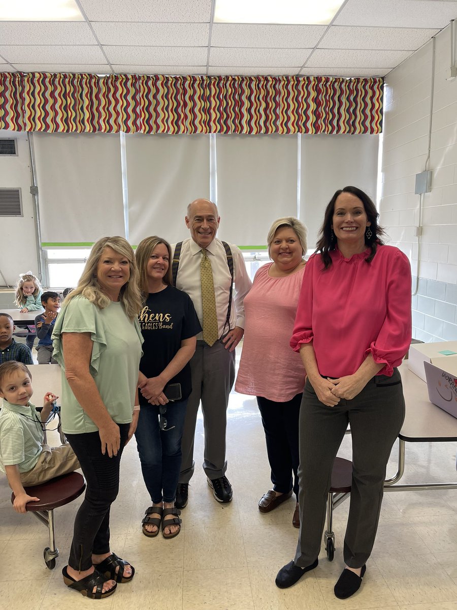 Our Kindergarten got a special visit from the Mighty James Spann!  He bragged on how well behaved our littles were!!!   #LoveFirstTeachSecond #connected #WeWillWeCan #oneAthens @spann