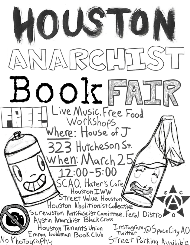 SpaceCityAO's tweet photo. Updated flyer with all the groups tabling!!
Same info as before! March 25th from 12:00 - 5:00 PM @ House of J, with live music, free food, workshops, and more!
Attendance is free!! https://t.co/fOLm8xmRVu