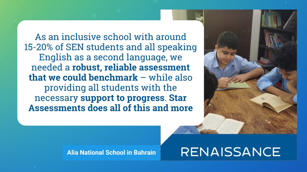 We have a brand new success story from the Alia National School in Bahrain🌟 

We sat down with Ronneil U. Vergara, Academic Coordinator, to learn about Star Assessment's role in supporting school assessment and monitoring progress. 

Read the story here: bit.ly/3ZhtFXo