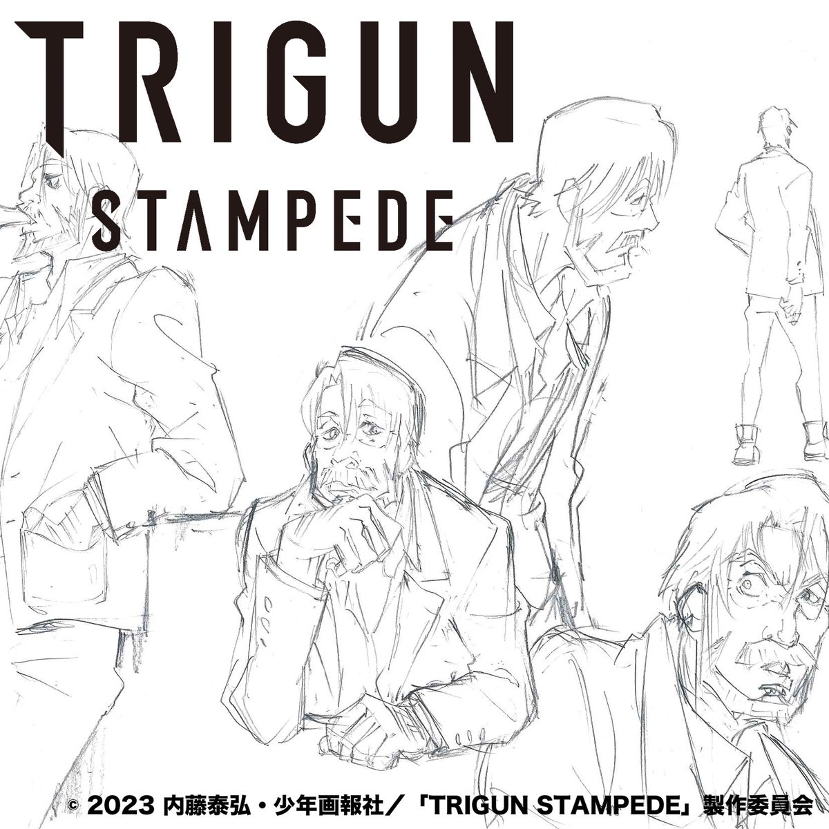 This is a Roberto Appreciation Post.
Production artwork such as these were developed for common understanding of the visual behavior and poses.
TRIGUN STAMPEDE