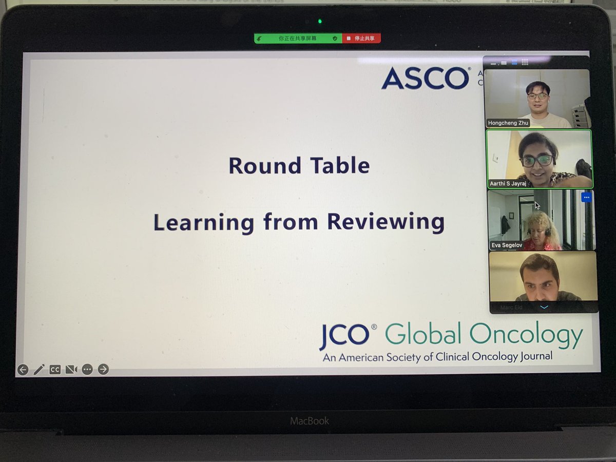 ✌️✌️Having finished the 3rd round group meeting of @ASCO Trainee Reviewer Mentoring Program for @JCOGO_ASCO. Great & lively discussion! Thanks @profevasegelov for mentoring and sharing ! @JayrajAarthi @Marc_eid @SalehAlessy @NeuroAhmad #globaloncology