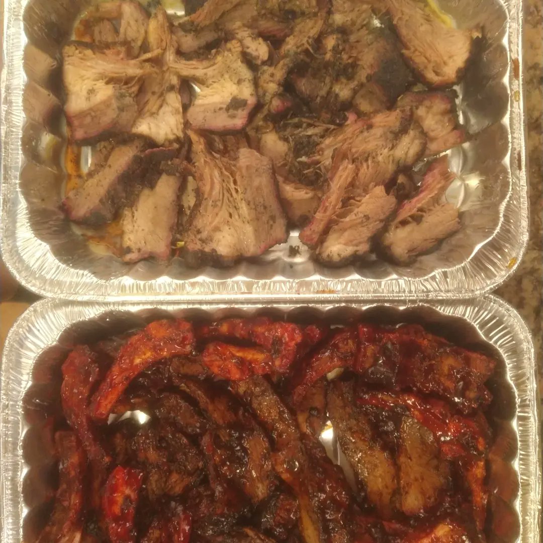 monkeyblack's tweet image. Barbecue brisket and smoked brisket