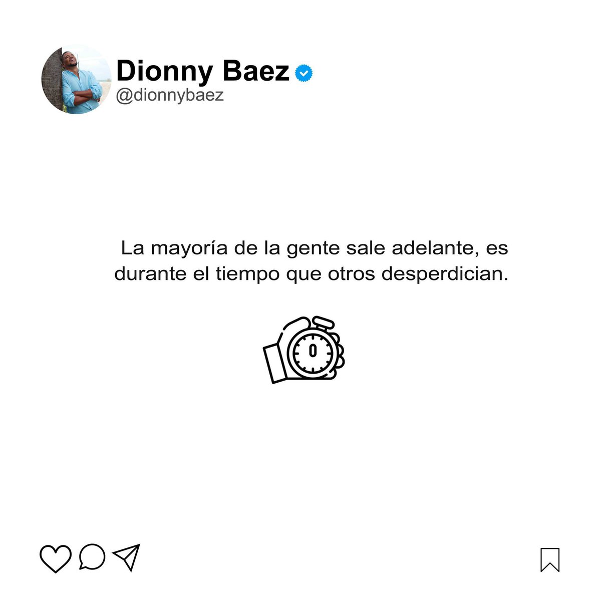 dionnybaez's tweet photo. ¡No desperdicies el tiempo!

Aprovéchalo para avanzar mientras otros lo malgastan en criticar. 😉

#dionnybaez #motivacion #tiempo #Invertir https://t.co/XkKyMKQ0Ws