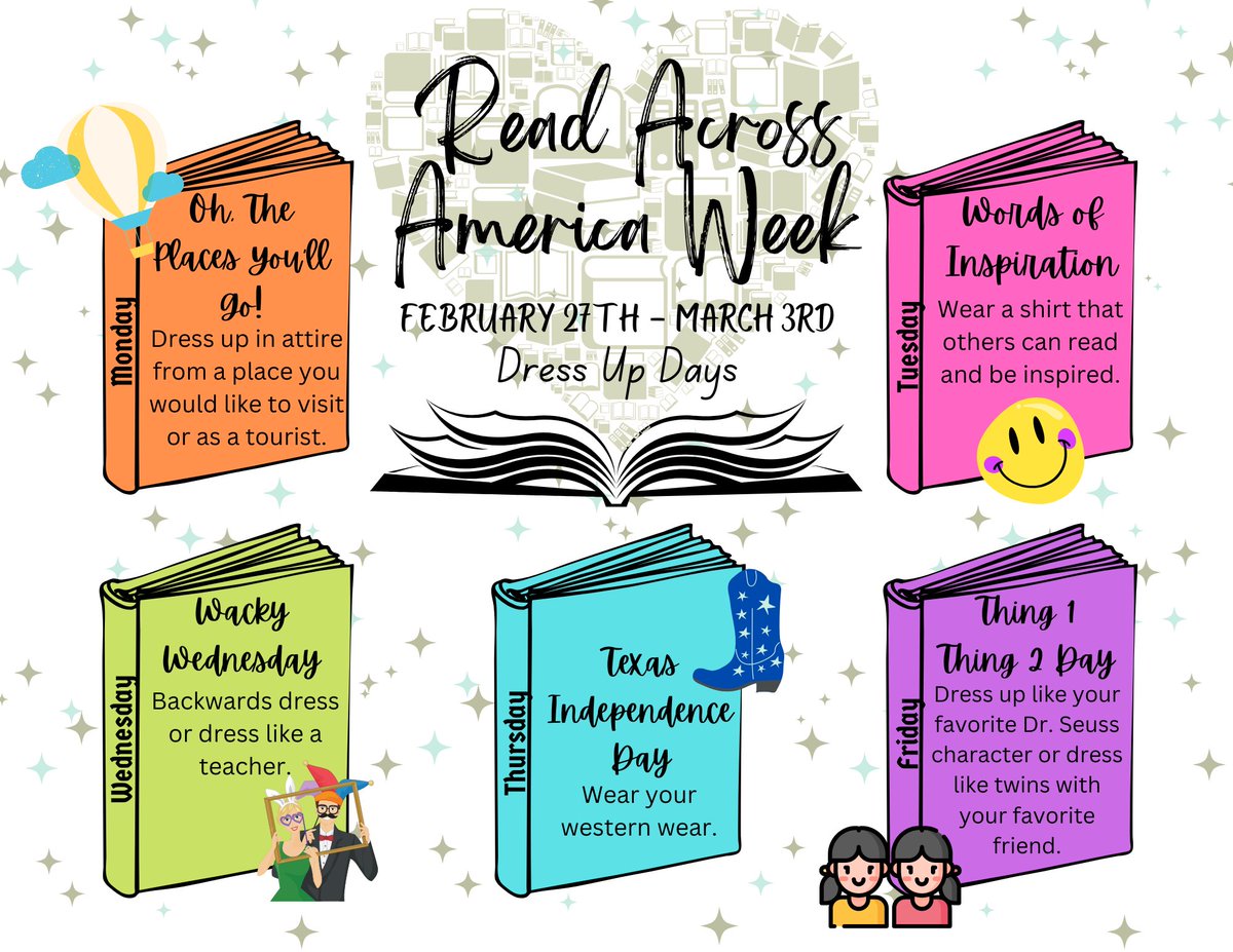 Celebrate Read Across America with us next week! #WilliamsElementaryLCISD #WranglerPride #LamarCISD #BeThe1