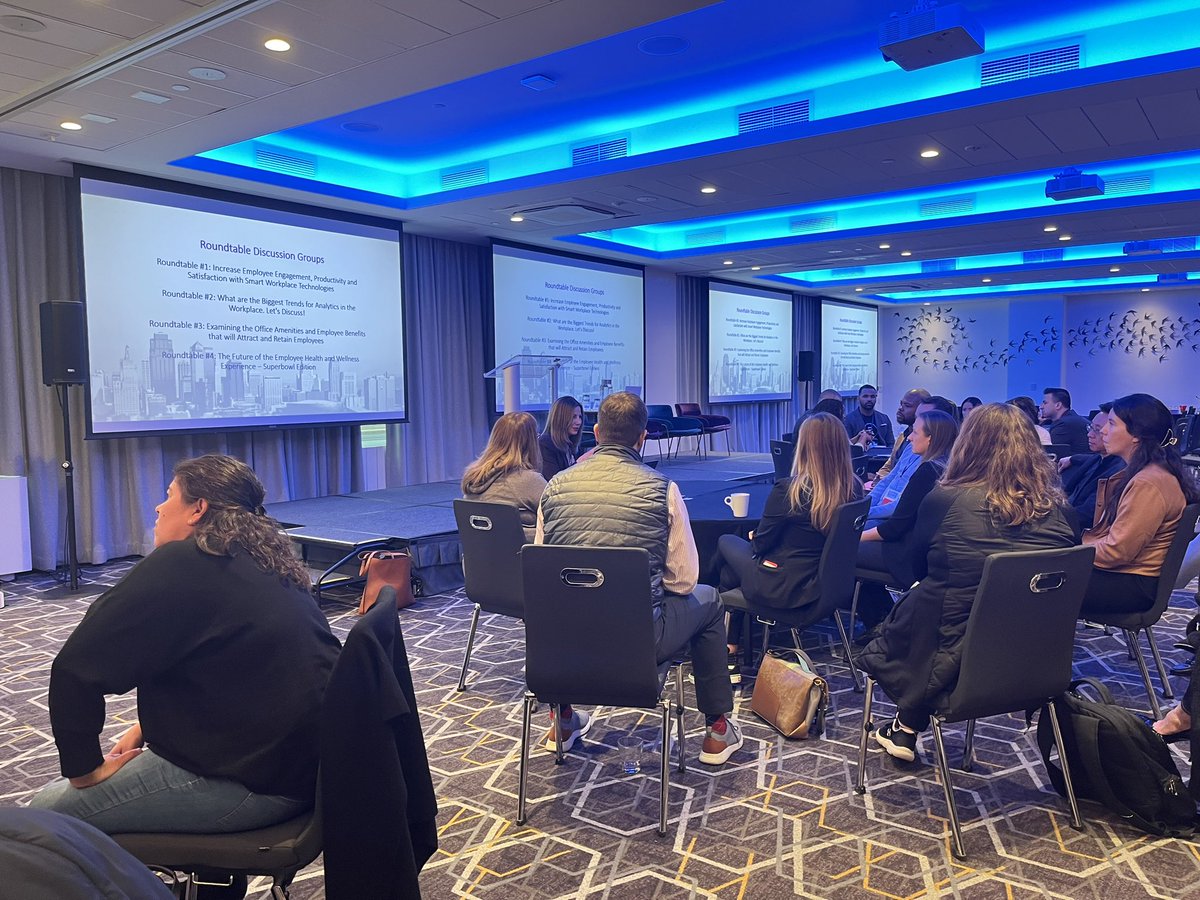 Our attendees just participated in rountable discussions where they asked their most pressing questions and shared insights with peers. Some topics discussed include workplace technologies, office location, omptimizing employee experience, and hybrid work place to name a few.