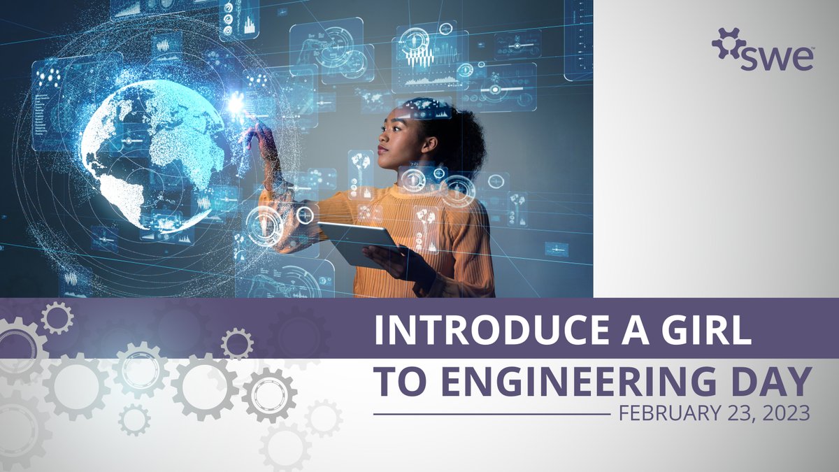 SWEtalk's tweet photo. It's Introduce a Girl to Engineering Day! Seize the opportunity to inspire the next generation and introduce a girl in your life to @SWENext! It's free to join & provides access to programs & resources designed to develop leadership skills & self-confidence. #Eweek23 #GirlDay2023 https://t.co/xzHTfFOoR3