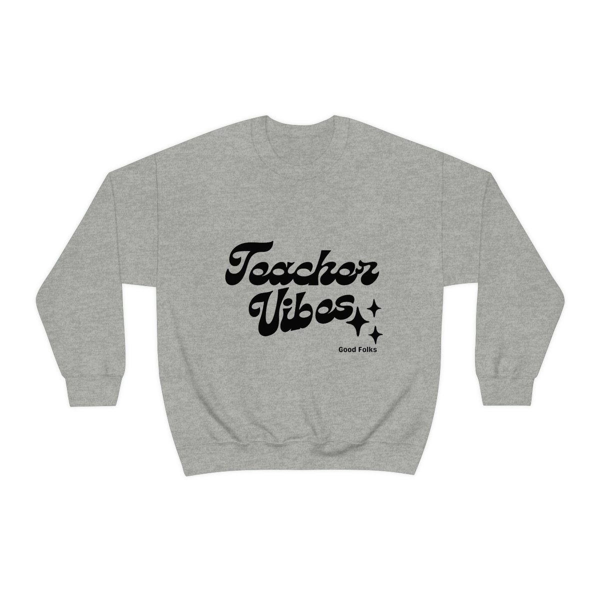 Teacher Vibes Crewneck Sweatshirt & Tee! #teacher #teachertshirts #loveteaching #christianteacher #teacherquotes #education #giftsforteachers #shirtsforteachers