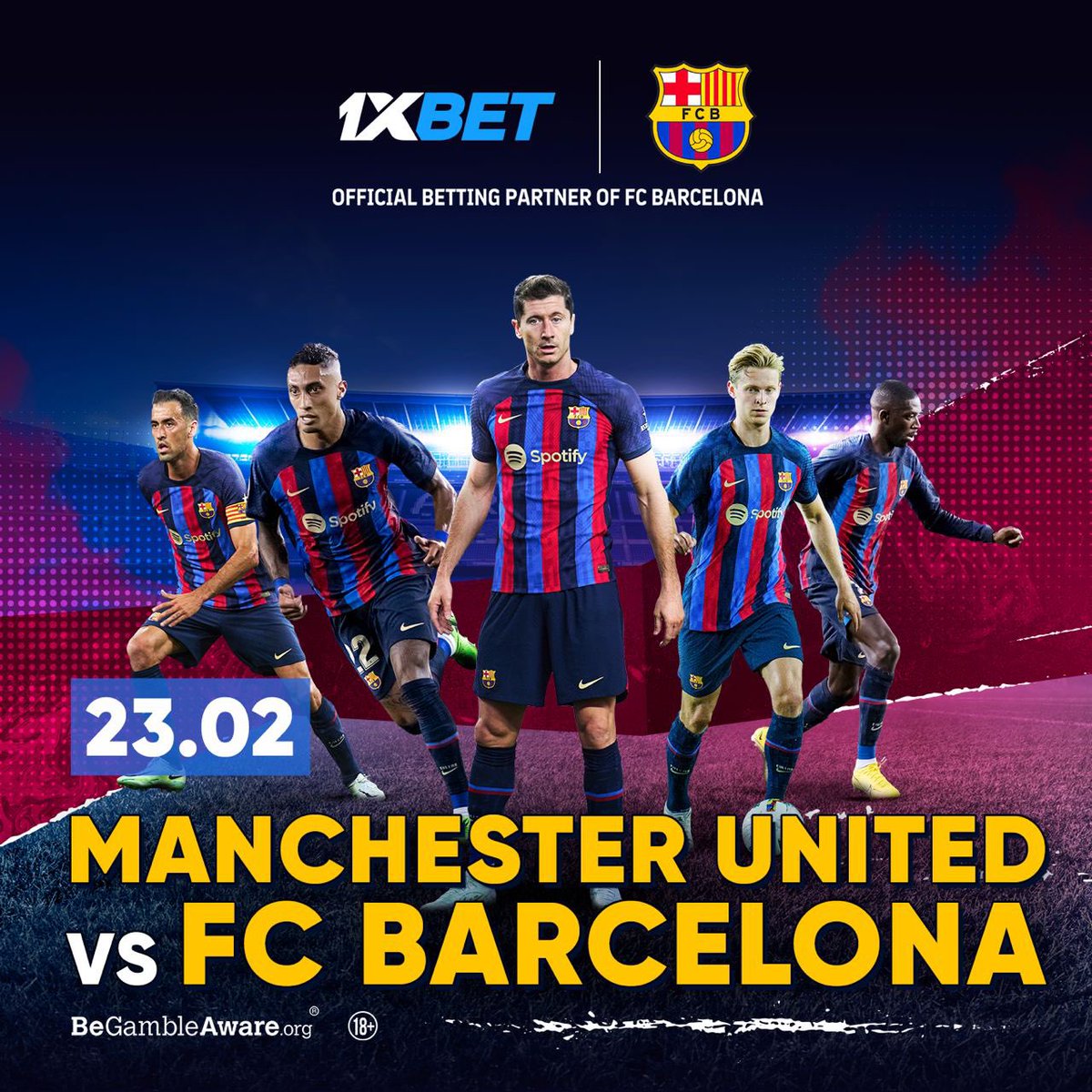🏟 Europa League 2nd leg 

Man Utd 🏴󠁧󠁢󠁥󠁮󠁧󠁿 Vs Barcelona 🇪🇸 

Predict the correct score + anytime goal scorer &amp; win 1k 1xbet credit. 

Don’t have an account? 
🔅Register here bit.ly/3PEYFwc
🔅Use Promocode: 👉Brightutd