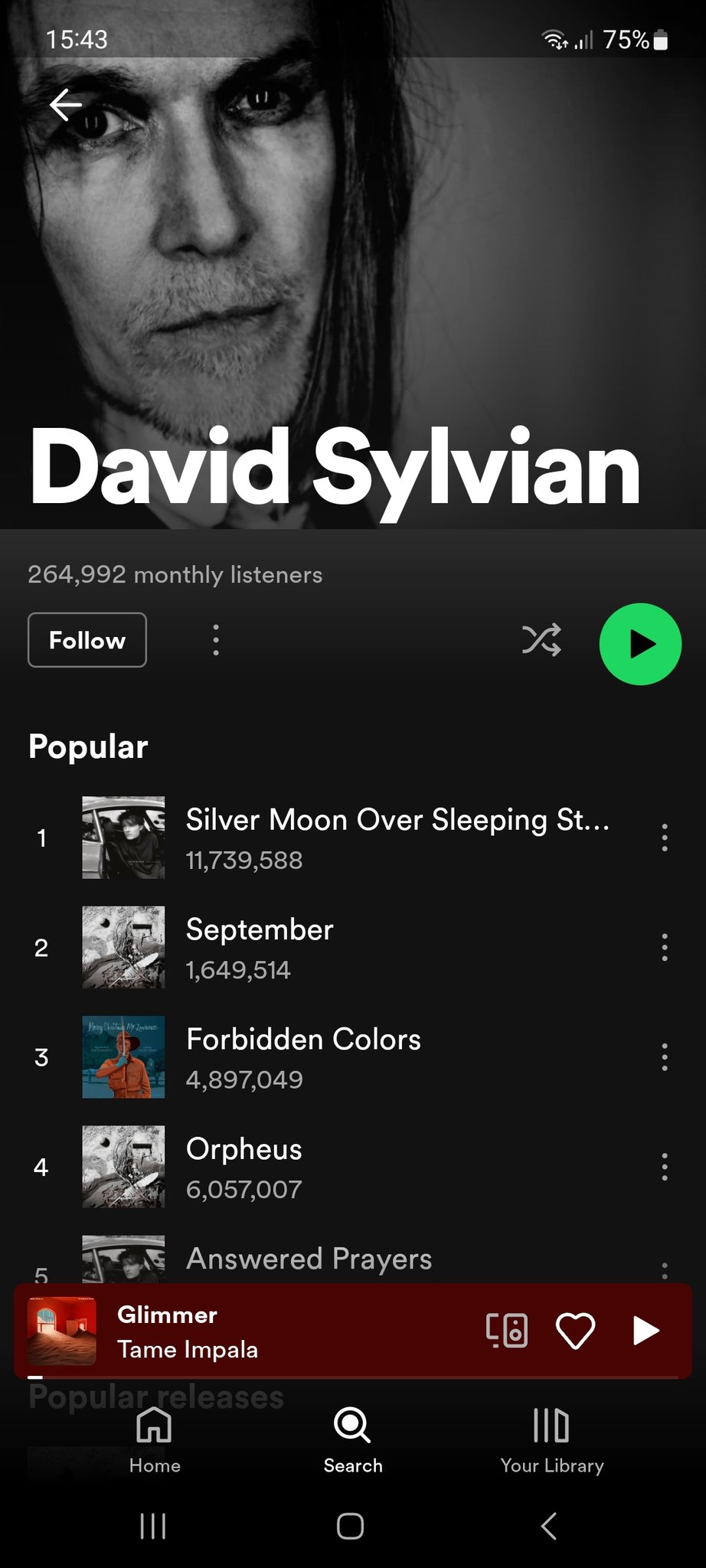  Happy Birthday David Sylvian. Spotify afternoon with great music. We need new music!!!. Enjoy 