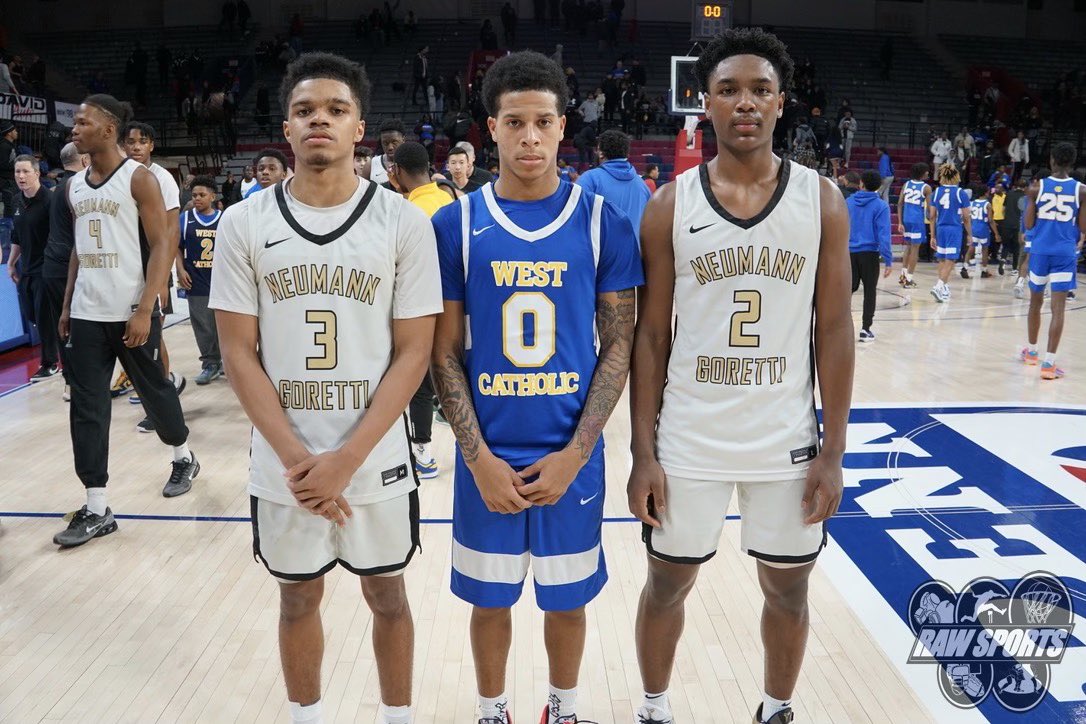 BigStarRawSport's tweet photo. The second game of the PCL Semi-Finals was an OVERTIME THRILLER!! 🤯 NEUMANN GORETTI vs WEST CATHOLIC is now “LIVE” on the YOUTUBE channel 
(WATCH NOW) https://t.co/AK8J9wYDwt 

#RawSports #NeumannGoretti #WestCatholic @BurrsBasketball https://t.co/it4bC97eI7