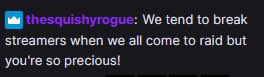 Pnoondy's tweet photo. Yesterday was insane Not only did we get a @supermurgantro1 raid!!We also got raided by @InsymTtv !Big thank you to them both🖤
It was the craziest stream of my life but incredible! Big thank you thank you to everyone who showed love and support. Big thank you to my amazing mods! https://t.co/rKJJI8szJ6