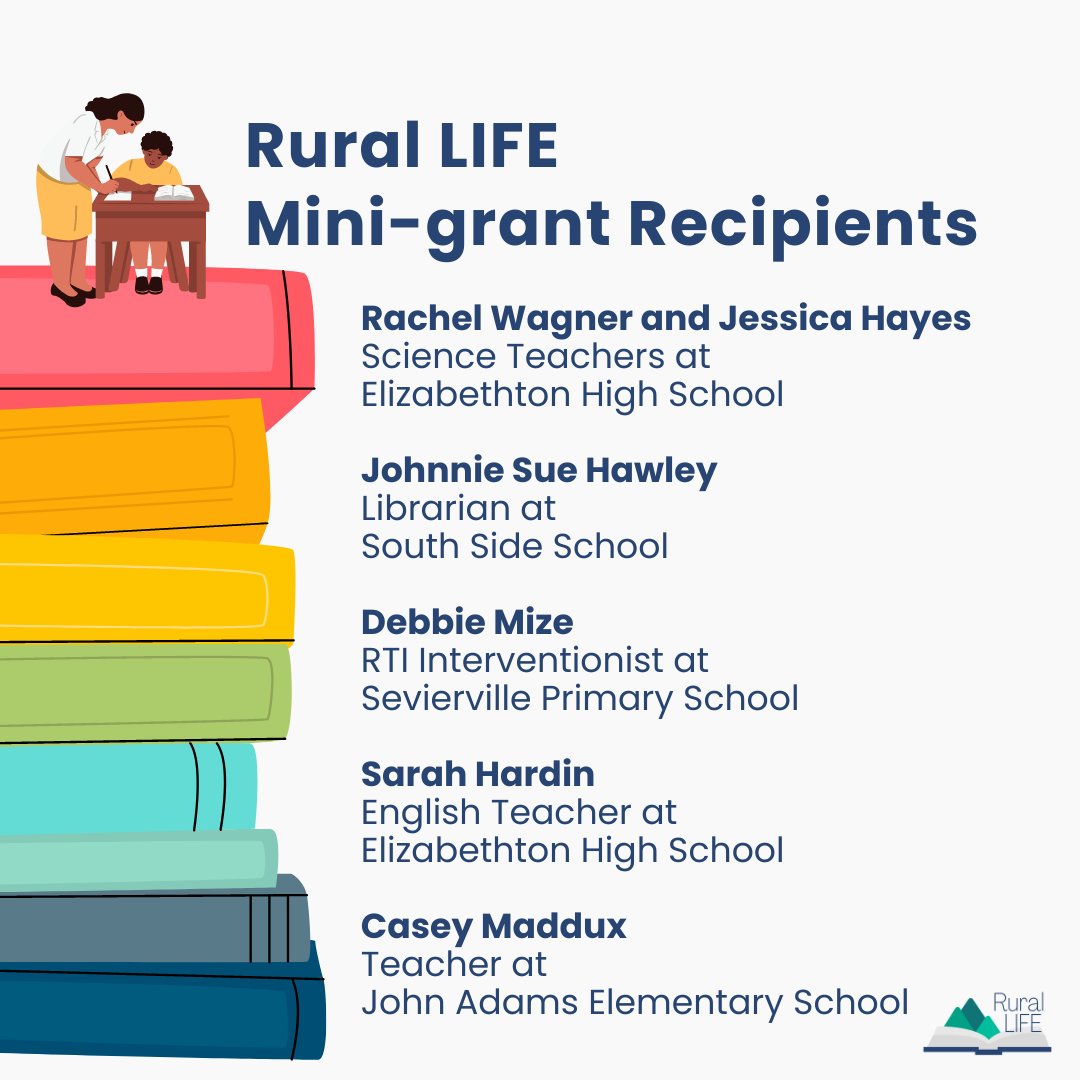 Congratulations to Rural LIFE's five $5,000 mini-grant recipients! Although nearly fifty (!!!) compassionate educators submitted applications to this competition, these five rose to the very top.