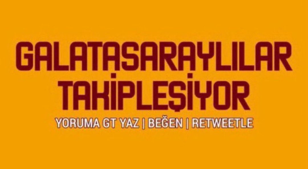🔥🔥🔥RT YAPANLAR TAKİPLEŞSİN🔥🔥🔥
🔥🔥🔥BEĞENENLER TAKİPLEŞSİN🔥🔥🔥
🔥🔥🔥YORUM YAPANLAR TAKİPLEŞSİN🔥🔥🔥

🤮🤮🤮TAKİPTEN ÇIKAN FENERLİ OLSUN🤮🤮🤮

TEK SES OLMAK İÇİN SENDE TAKİP EDENİ TAKİP ET💛❤️

#Galatasaray #takip #Icardi