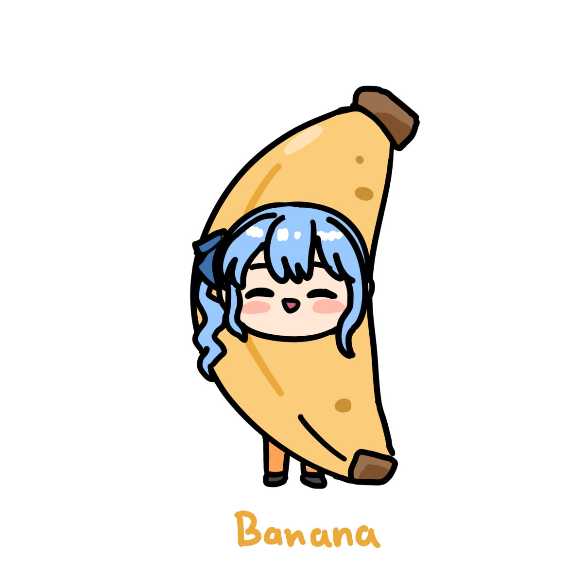 星街すいせい 「Banana Sui chan 」|Affeaのイラスト