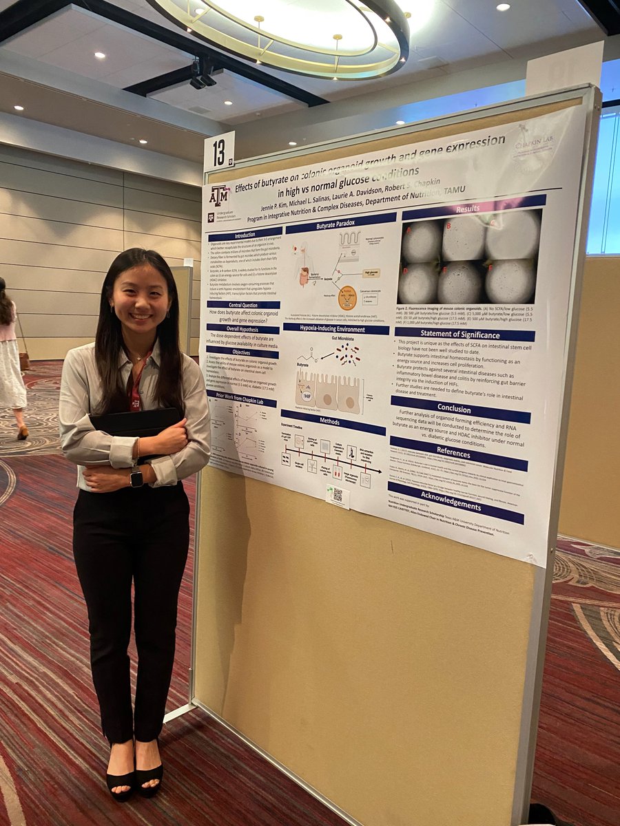 ChapkinLab's tweet photo. Time for poster presentation!! Jennie Kim presents at "Undergraduate Research Scholars Symposium" GREAT JOB JENNIE!!! @jennie_pkim @tamu @aglifesciences @txresearch @txextension https://t.co/S1ifCzi1IG