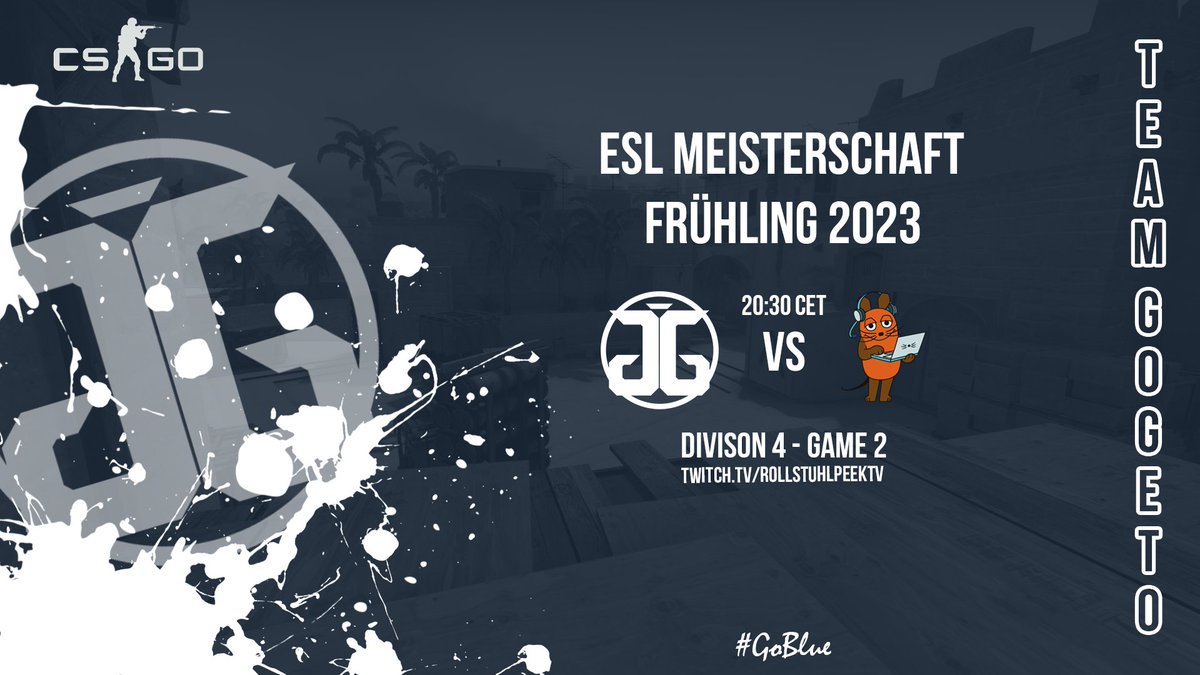 [MATCHDAY]
Heute geht's ran gegen MOUZ... oder so...
Endlich wieder mit Cast! <a href="/Vinrathi_t/">Vinrathi</a> 

🆚: #Mäuschen
⌚️: 20:30 Uhr
📺: twitch.tv/rollstuhlpeektv
🎙️: <a href="/RollstuhlPeekTv/">RollstuhlPeekTV</a> 

🇩🇪 : <a href="/OlseNcsgo/">OlseN</a>
🇩🇪 : <a href="/JHaTze1/">JHaTze</a>
🇩🇪 : <a href="/DerZujin/">Zujin</a>
🇩🇪 : <a href="/R00k1t/">Robin</a>
🇩🇪 : <a href="/HeadHunterV8/">HeadHunter</a>
 
Auf gehts! 🔥
#GoBlue 💙