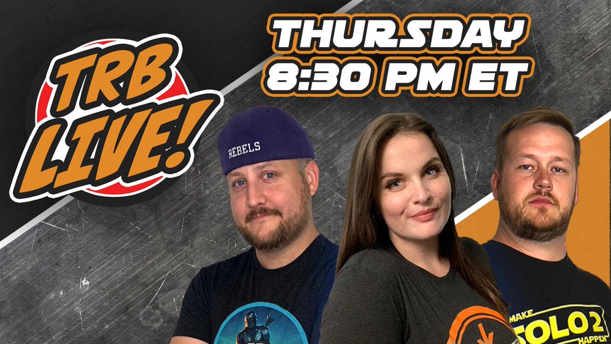 TRBpodcasts's tweet photo. LIVE PODCAST TONIGHT! Join us as we tackle the latest #StarWars news, including updates on Ahsoka, #TheMandalorian season FOUR, Jon Favreau's belief in fan awareness, #StarWarsCelebration 2025, and more!
TIME: 8:30PM ET
LINK 👇
https://t.co/nzfjwKIYMs https://t.co/MZHFCVbcGb