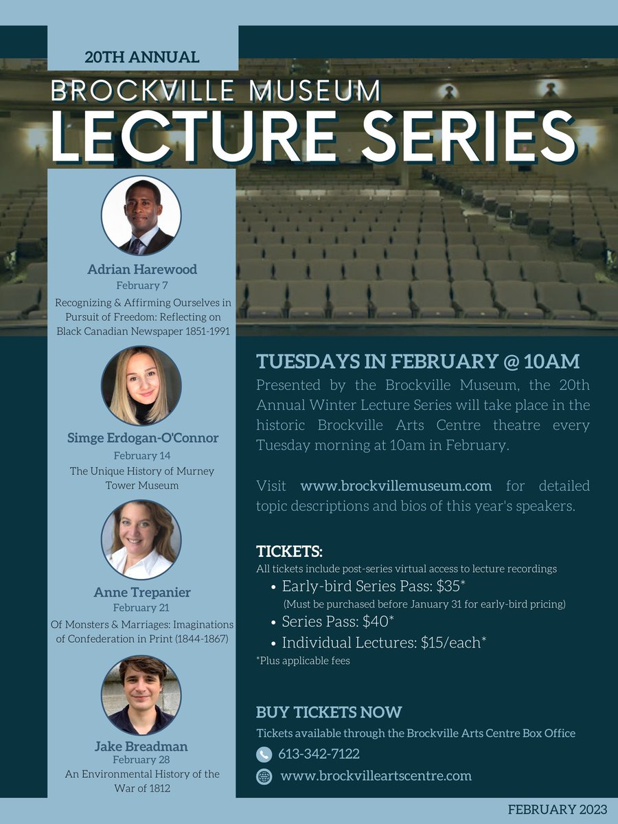 Our last lecture in our Winter Lecture Series takes place Tuesday. @jrgbreadman will discuss food &amp; drink, mosquitoes &amp; malaria, and draught animals &amp; dogs in the War of 1812.

Ticket holders will have access to lecture recordings - so it's not too late to buy series tickets!