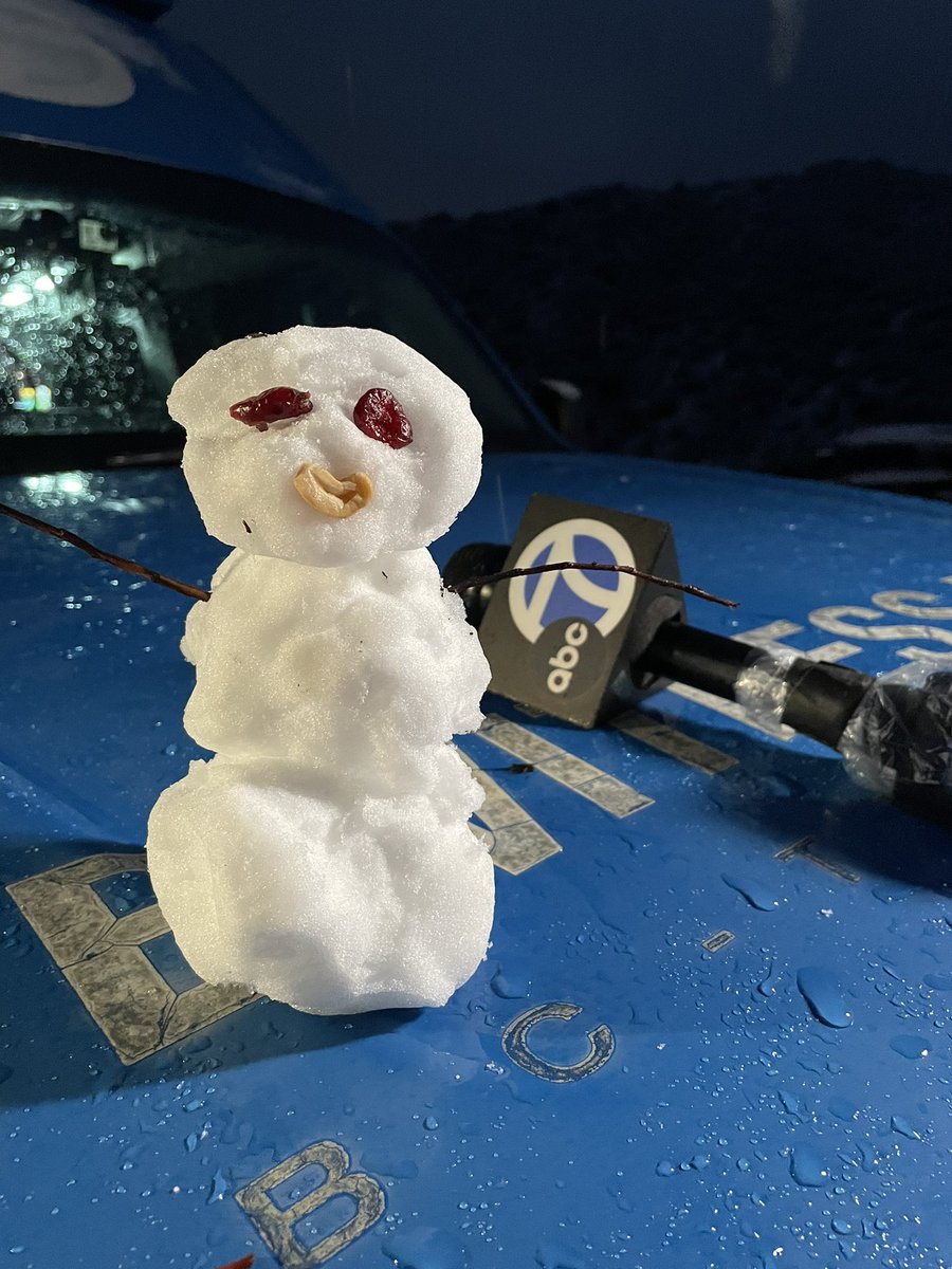 abc7marccr's tweet photo. This was our mini snowman! We used cranberries for his eyes and a cashew for his mouth. ☃️ @ABC7 https://t.co/eHWhhQn9LU