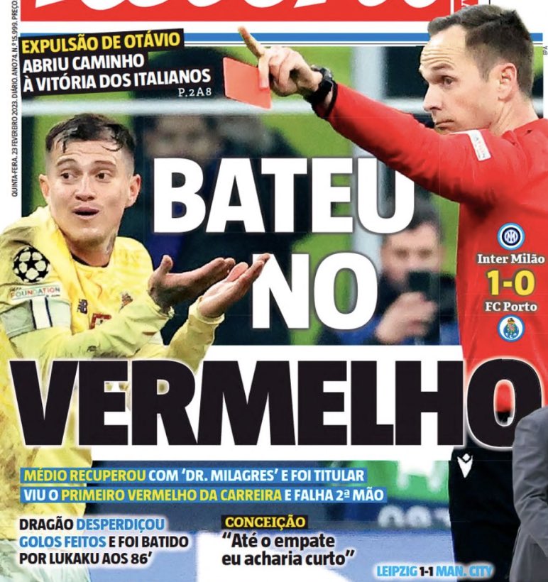 poligrafoslb's tweet photo. Nas competições europeias:

☑️ Otávio é expulso.
☑️ Taremi é expulso por simulações. 
☑️ Conceição é humilde após derrotas.
☑️ Luís Gonçalves não ameaça árbitros.
  
Se as mesmas regras fossem aplicadas em Portugal, nem a 10 pontos estariam do Benfica, quanto mais a 5. https://t.co/PqzRHyBh7c