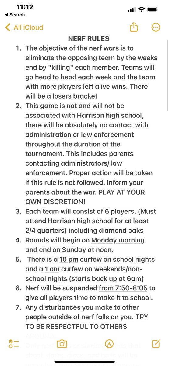 HARRISON_NERF's tweet photo. Make sure to look over nerf rules! https://t.co/IKc5bcCP9i