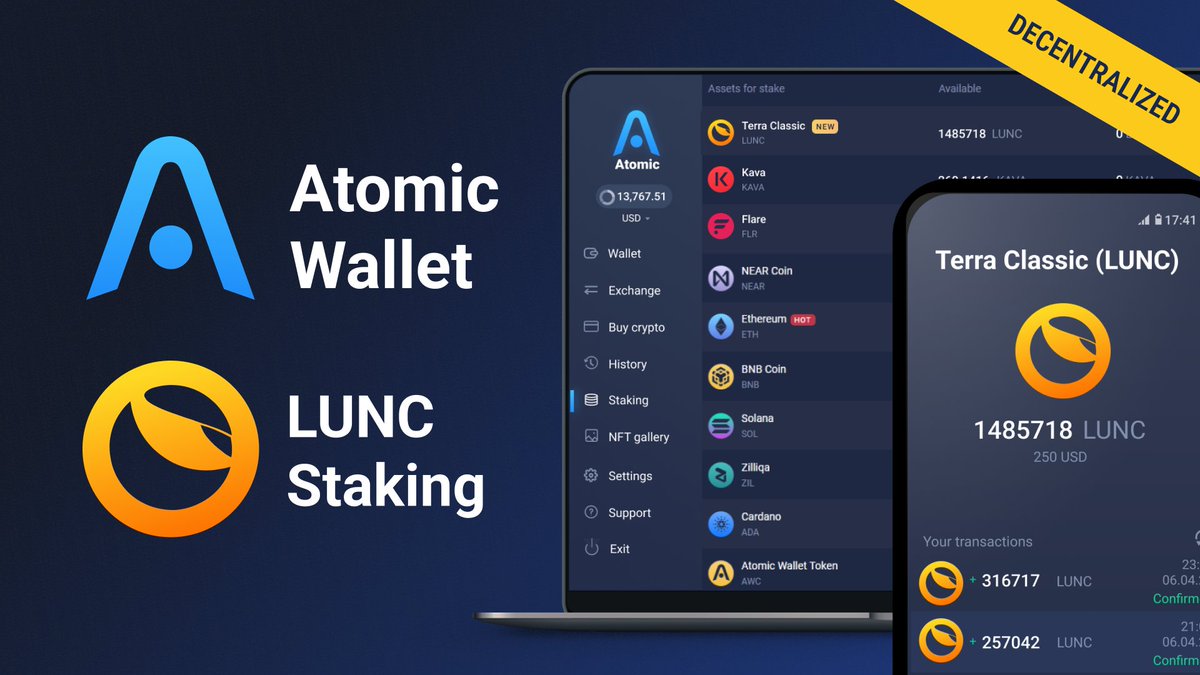 Atomic Crypto Wallet on Twitter "🌖Luna Classic staking is supported