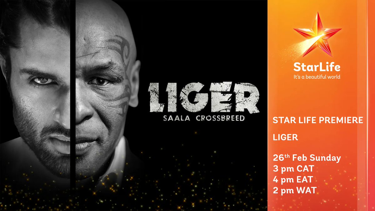 ⚡ #StarLifePremiere ⚡ 

Witness an epic clash of the ruthless warriors. LIGER premieres this Sunday, 26th Feb 4:00PM only on StarLife Ch.500 DTT/550 DTH.

>> #StarLife brings you stories about unforgiving decisions, unforeseen challenges, unsure emotions and unimagined twists!