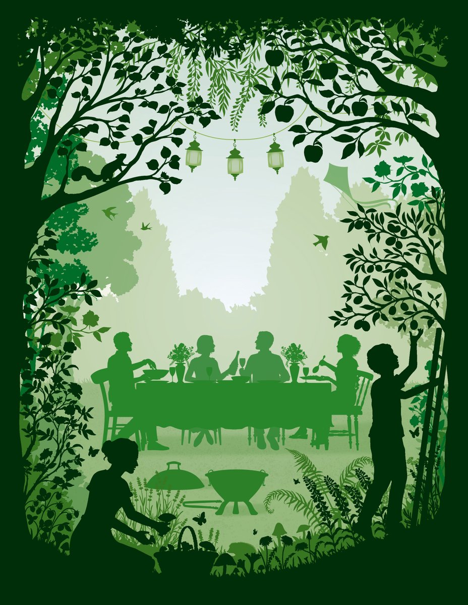 Still can't share very much new work right now so here's a reworked illustration, originally created for Cloud Magazine. In a slightly tweaked colour, with added texture.

Dreaming of weather warm and sunny enough to dine outside...