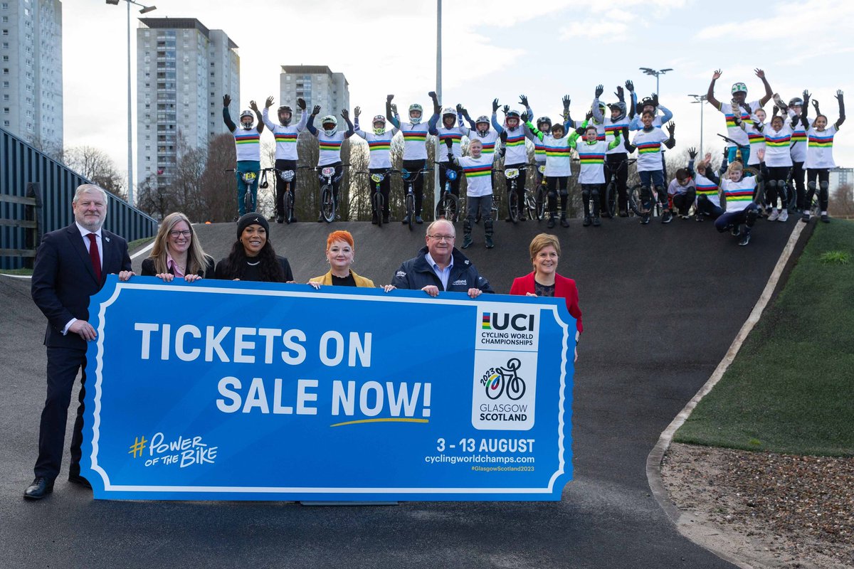 Official launch of ticket sales for the 2023 UCI Cycling World Championships #powerofthebike #glasgowscotland2023 #uci_cyclingworlds #scotlandphotographer