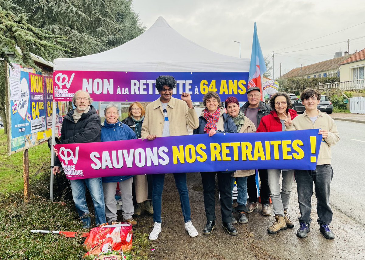 CaravanesPop's tweet photo. 🚐 CARAVANE POPULAIRE #POURNOSRETRAITES – Étape 3 : Clamecy

🗣️ "Je participe à toutes les manifestations par solidarité, tout le monde devrait avoir le droit à un repos bien mérité après une vie de travail" Marie-France, retraitée.

#CaravanePopulaire 
👉 https://t.co/Jt5wXL4hjC https://t.co/GZmXIbNnHp