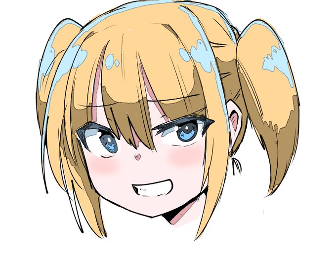 新しいペンでためしがき金髪ツイン 